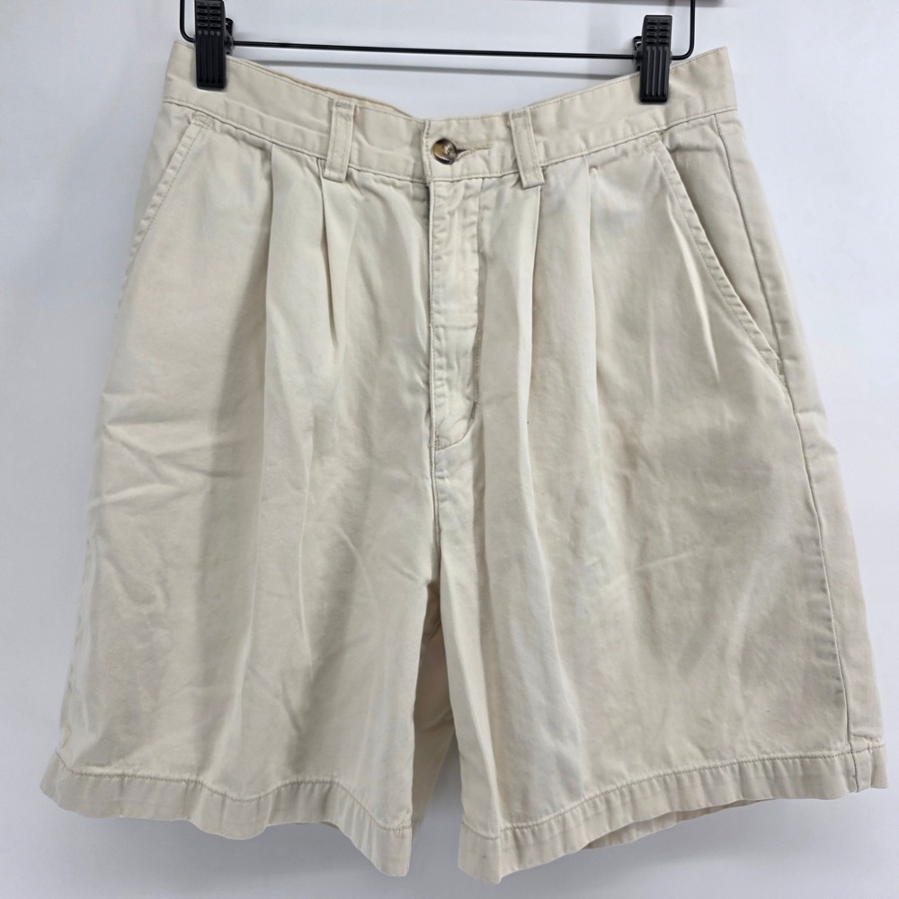 Cherokee Khaki Pleated Cotton Shorts ~26" Relaxed Fit Casual 90s‎ mom
Old money